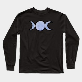 Triple Moon Symbol Long Sleeve T-Shirt